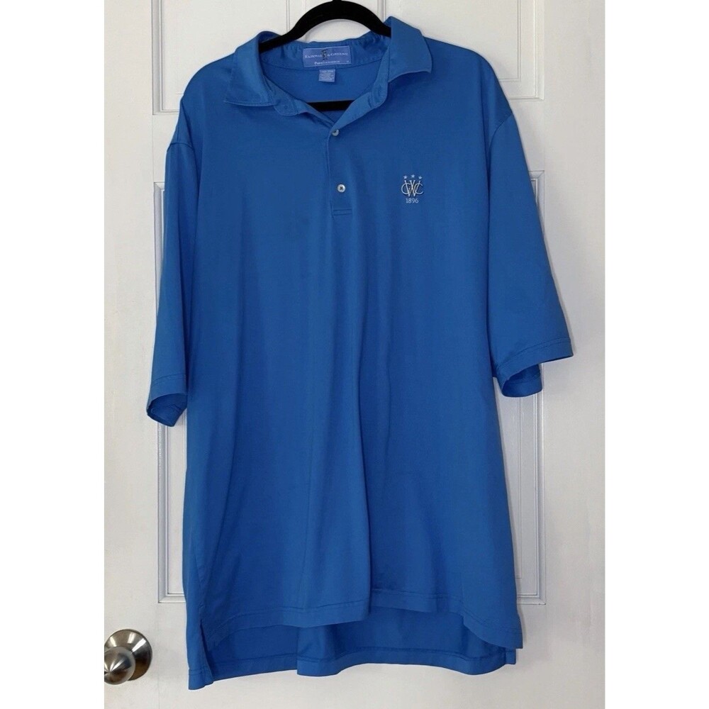 Fairway & Greene Woodland Golf Club Polo Mens XXL Blue WGC 1896 Preppy Golf